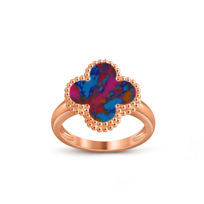[LunaMar]LUCKY CLOVER VINTAGE ROSE GOLD RING COLLECTION