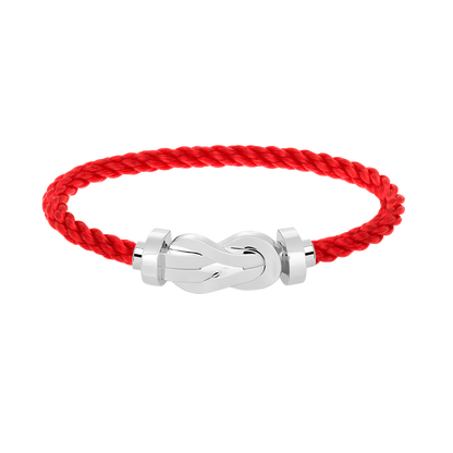 [LunaMar]LARGE 8-FIGURE BUCKLE BRACELET - WHITE GOLD