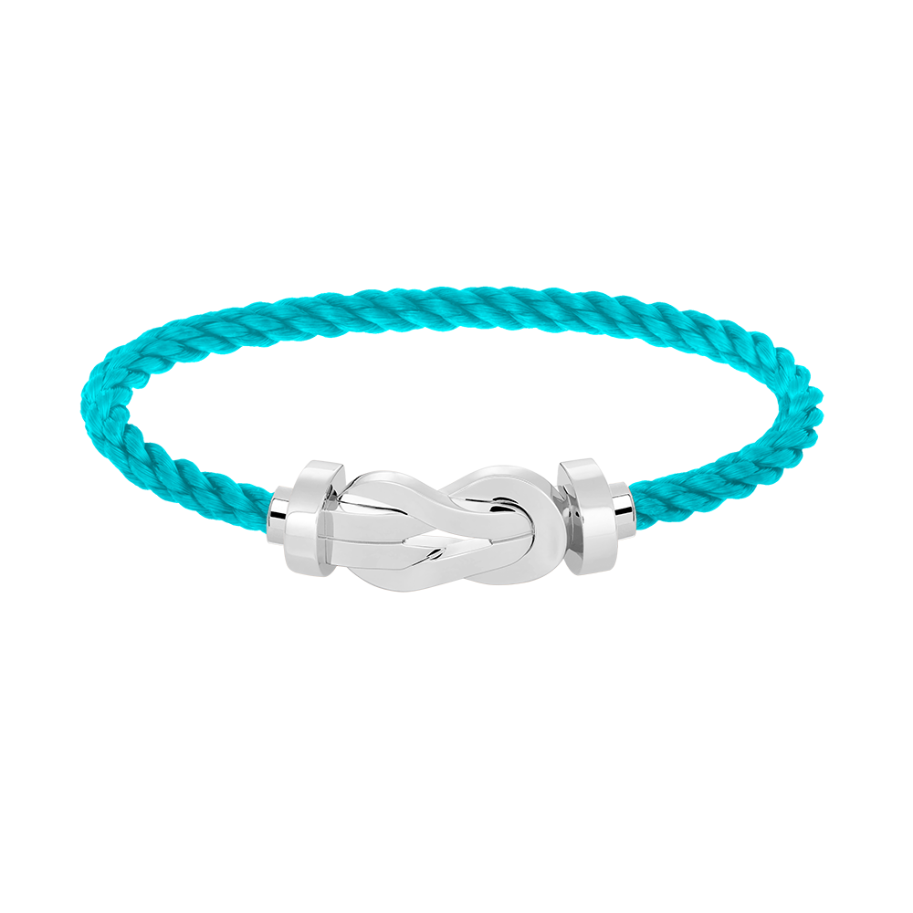 [LunaMar]LARGE 8-FIGURE BUCKLE BRACELET - WHITE GOLD