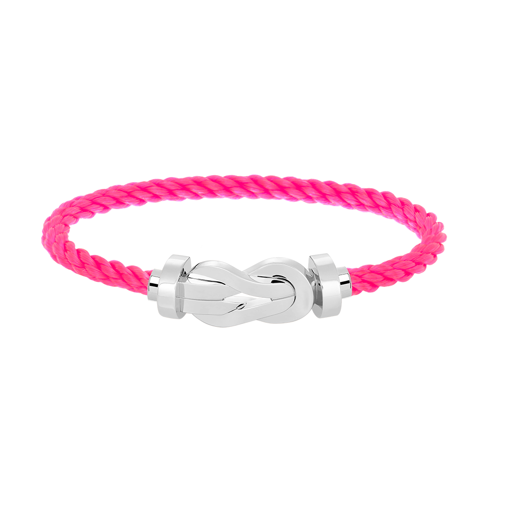 [LunaMar]LARGE 8-FIGURE BUCKLE BRACELET - WHITE GOLD