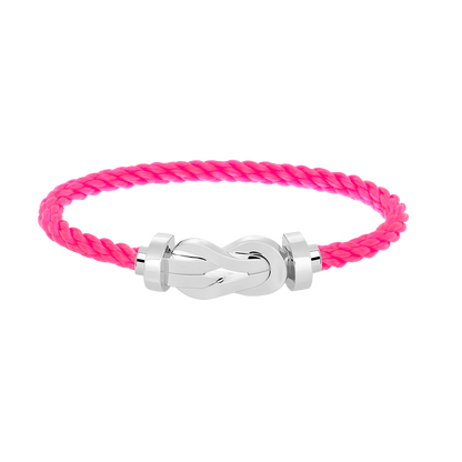 [LunaMar]LARGE 8-FIGURE BUCKLE BRACELET - WHITE GOLD