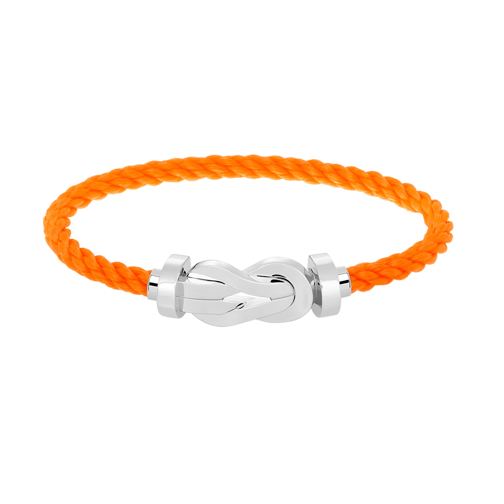 [LunaMar]LARGE 8-FIGURE BUCKLE BRACELET - WHITE GOLD