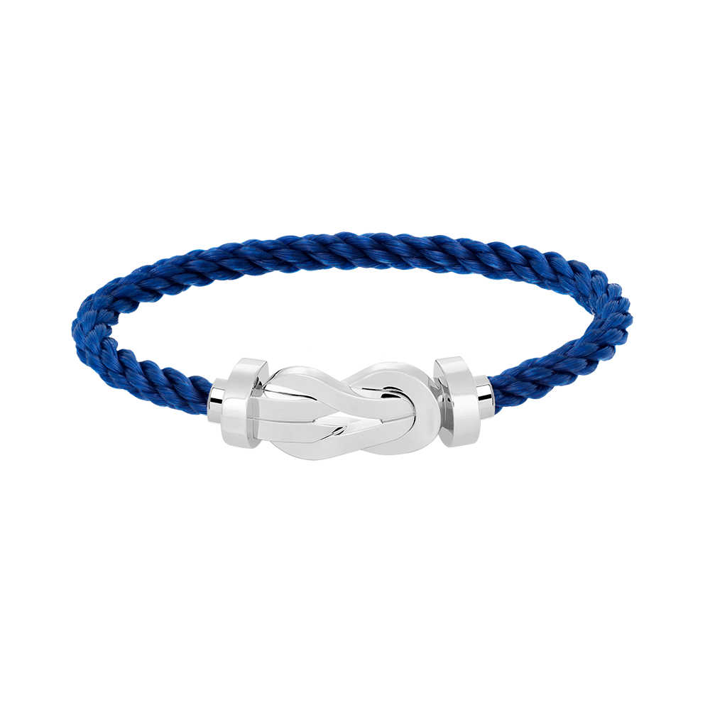 [LunaMar]LARGE 8-FIGURE BUCKLE BRACELET - WHITE GOLD