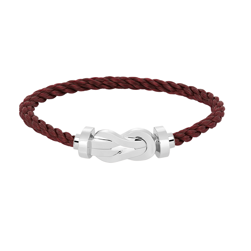 [LunaMar]LARGE 8-FIGURE BUCKLE BRACELET - WHITE GOLD