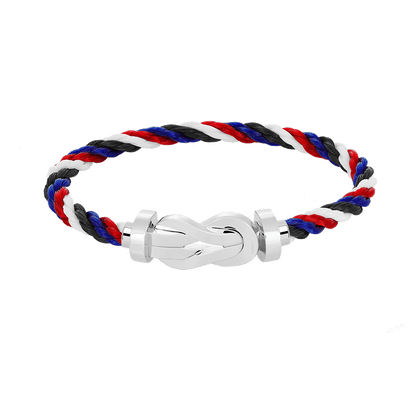 [LunaMar]LARGE 8-FIGURE BUCKLE BRACELET - WHITE GOLD