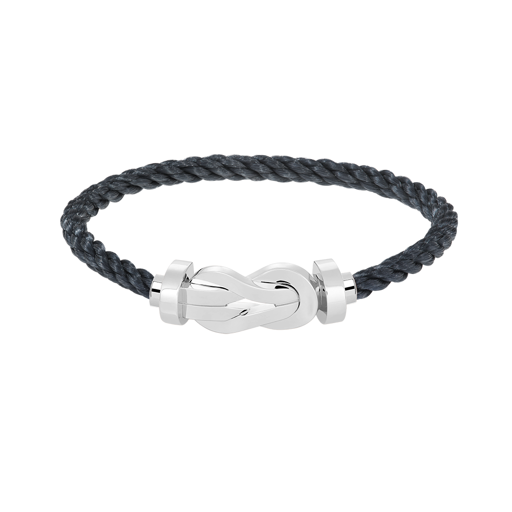 [LunaMar]LARGE 8-FIGURE BUCKLE BRACELET - WHITE GOLD