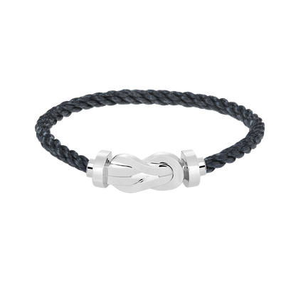 [LunaMar]LARGE 8-FIGURE BUCKLE BRACELET - WHITE GOLD