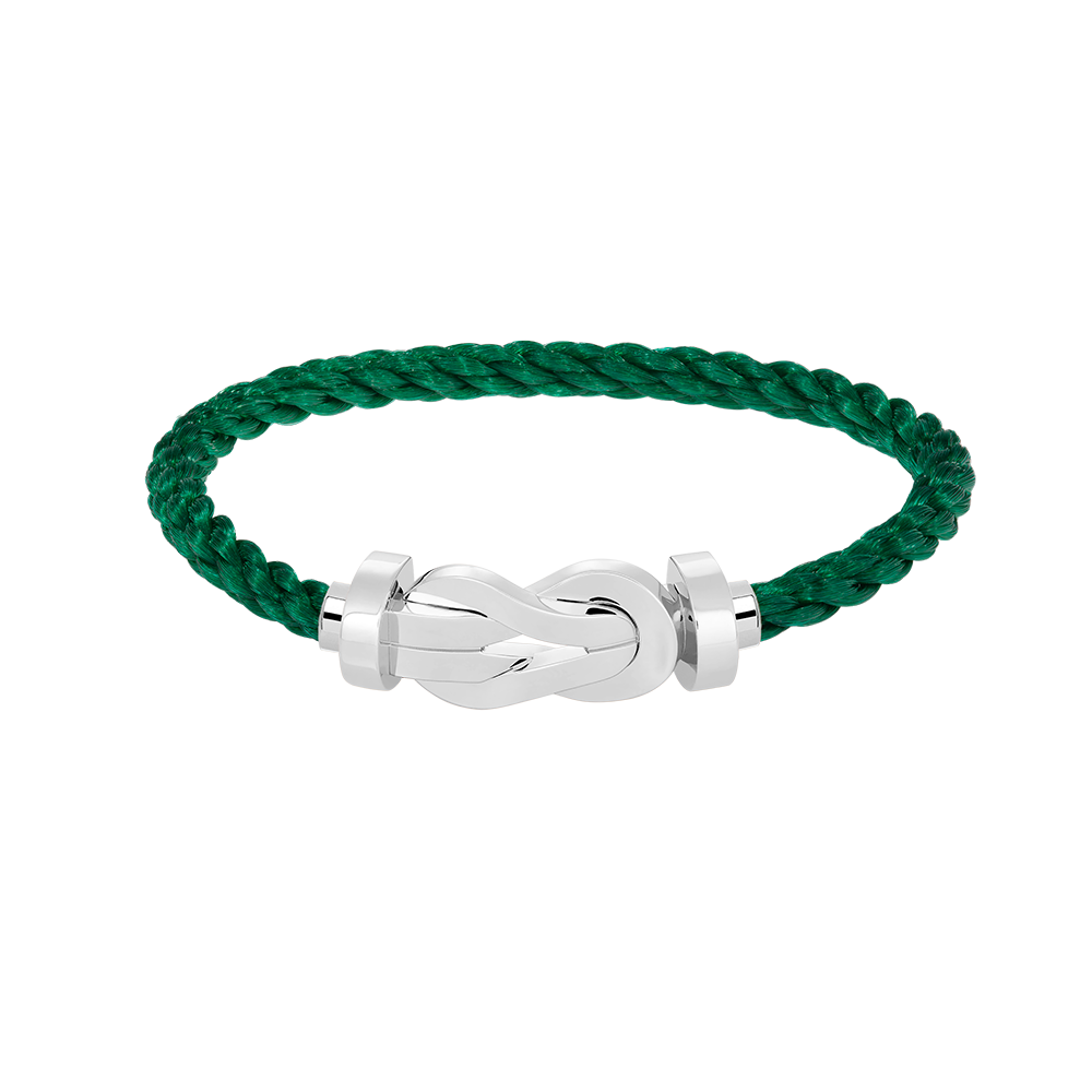 [LunaMar]LARGE 8-FIGURE BUCKLE BRACELET - WHITE GOLD