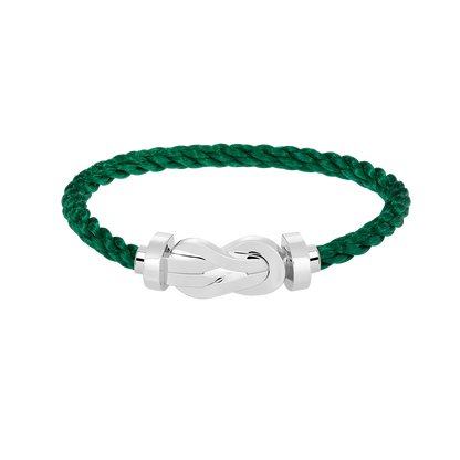 [LunaMar]LARGE 8-FIGURE BUCKLE BRACELET - WHITE GOLD