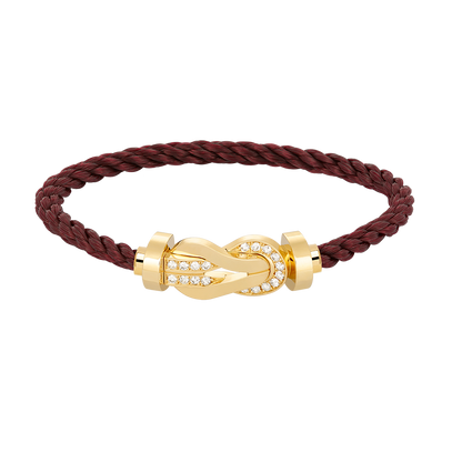 [LunaMar]LARGE 8-FIGURE BUCKLE HALF DIAMOND BRACELET - GOLD