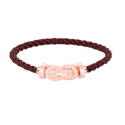 [LunaMar]LARGE 8-FIGURE BUCKLE HALF DIAMOND BRACELET - ROSE GOLD