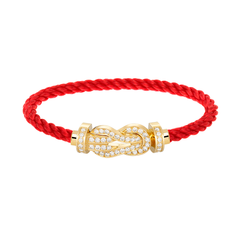 [LunaMar]LARGE 8-FIGURE BUCKLE FULL DIAMOND BRACELET - GOLD