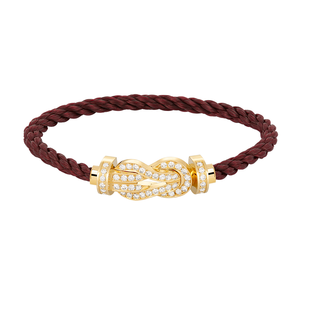 [LunaMar]LARGE 8-FIGURE BUCKLE FULL DIAMOND BRACELET - GOLD