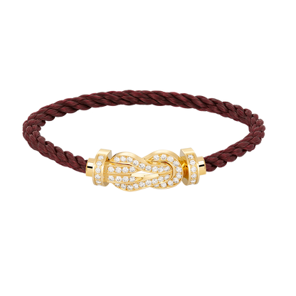 [LunaMar]LARGE 8-FIGURE BUCKLE FULL DIAMOND BRACELET - GOLD