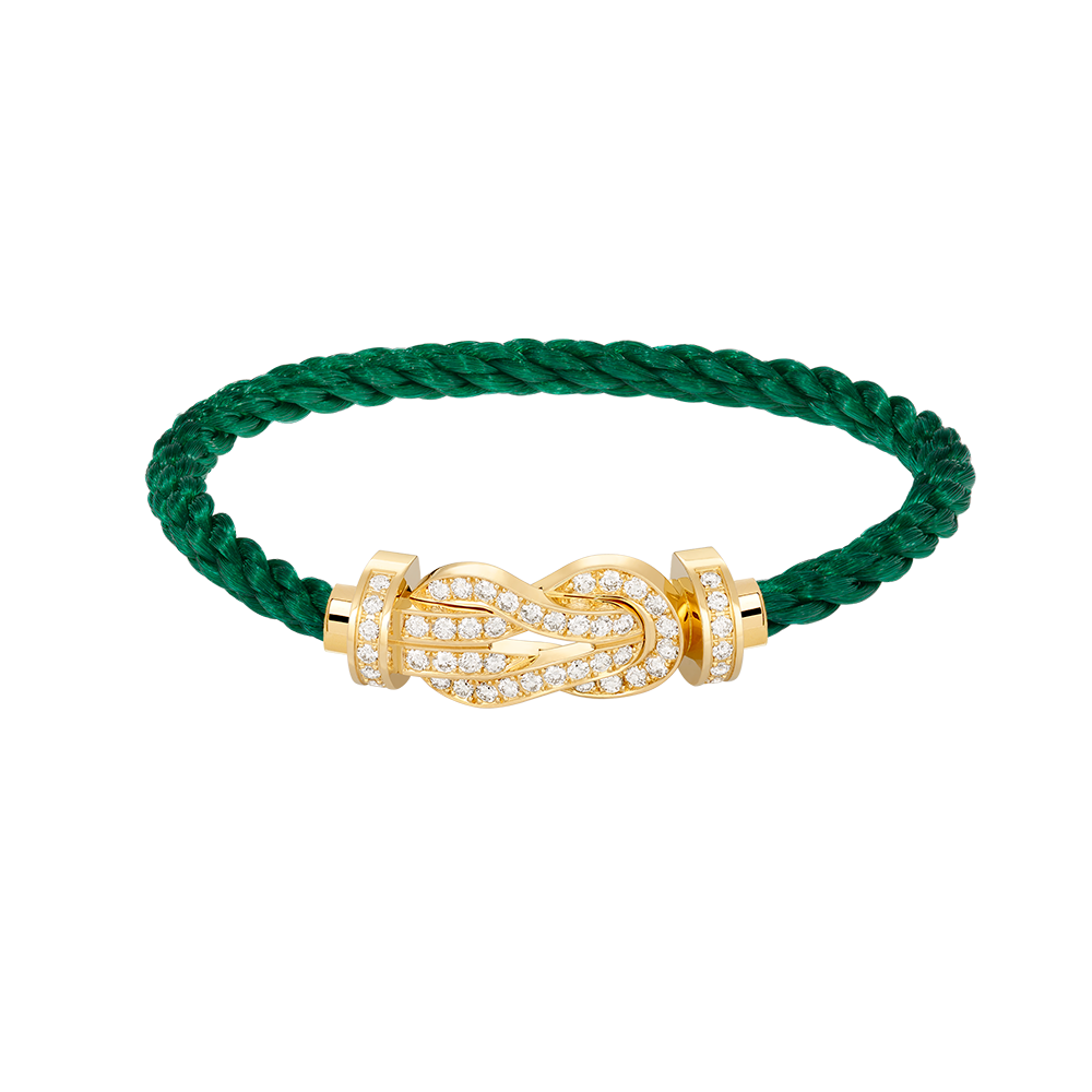 [LunaMar]LARGE 8-FIGURE BUCKLE FULL DIAMOND BRACELET - GOLD