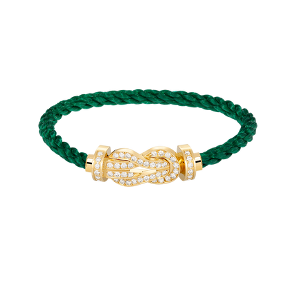 [LunaMar]LARGE 8-FIGURE BUCKLE FULL DIAMOND BRACELET - GOLD