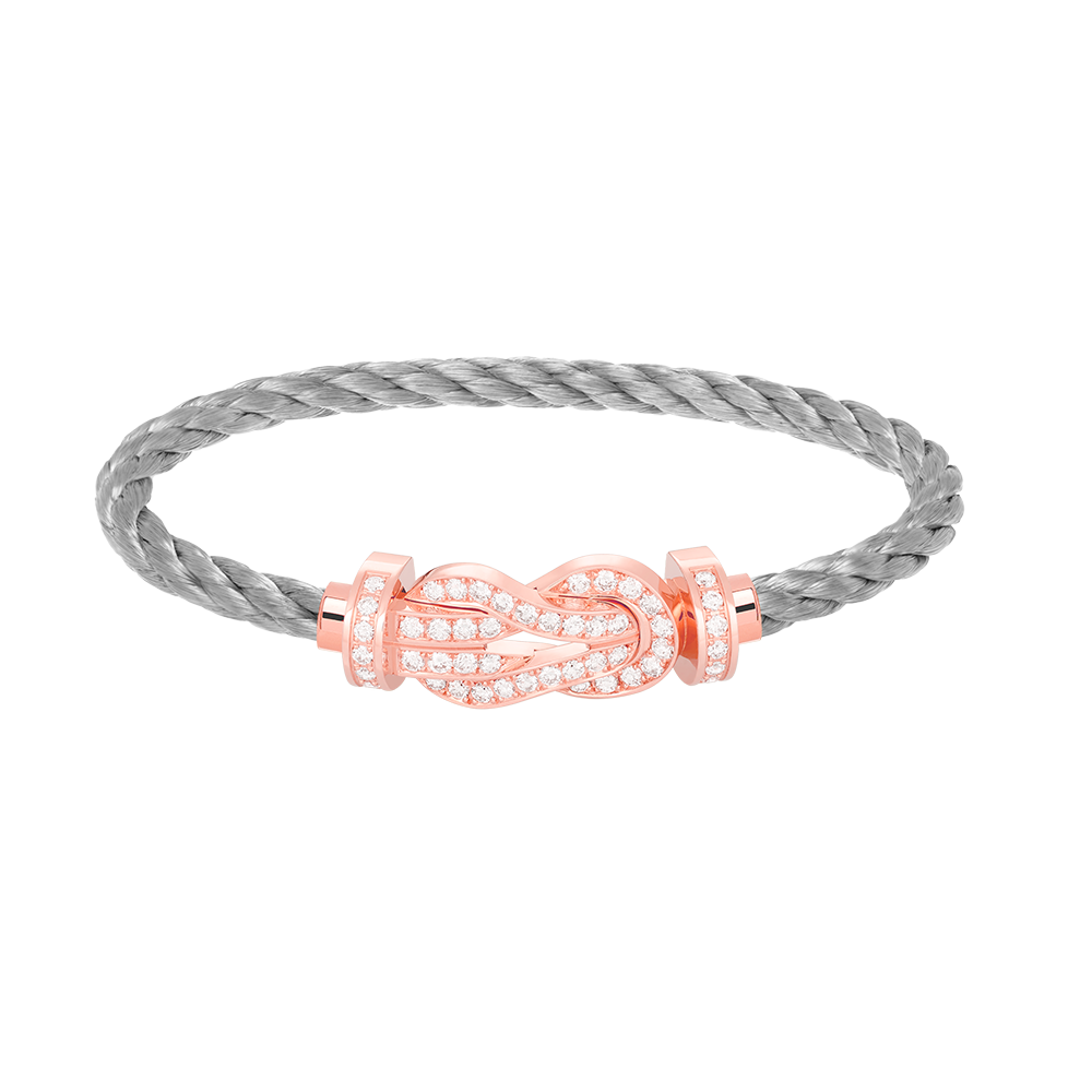[LunaMar]LARGE 8-FIGURE BUCKLE FULL DIAMOND BRACELET - ROSE GOLD