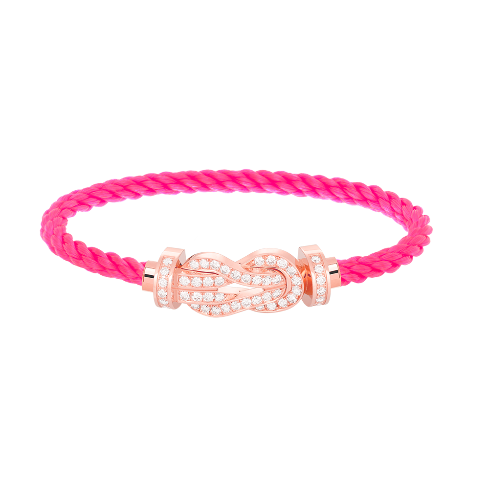 [LunaMar]LARGE 8-FIGURE BUCKLE FULL DIAMOND BRACELET - ROSE GOLD