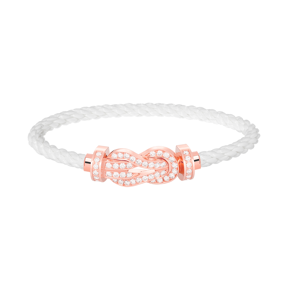[LunaMar]LARGE 8-FIGURE BUCKLE FULL DIAMOND BRACELET - ROSE GOLD