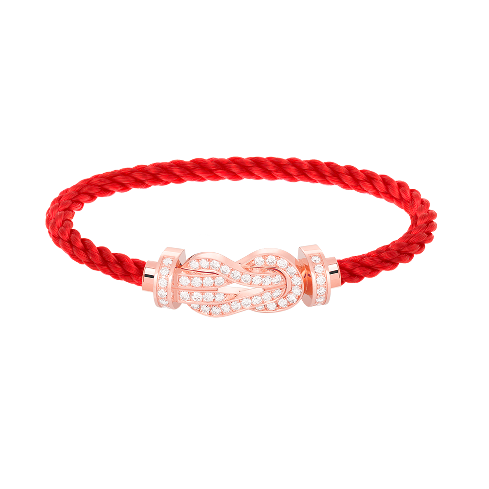 [LunaMar]LARGE 8-FIGURE BUCKLE FULL DIAMOND BRACELET - ROSE GOLD