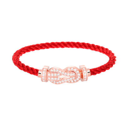 [LunaMar]LARGE 8-FIGURE BUCKLE FULL DIAMOND BRACELET - ROSE GOLD