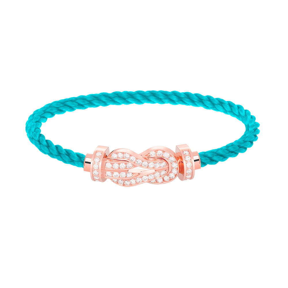 [LunaMar]LARGE 8-FIGURE BUCKLE FULL DIAMOND BRACELET - ROSE GOLD