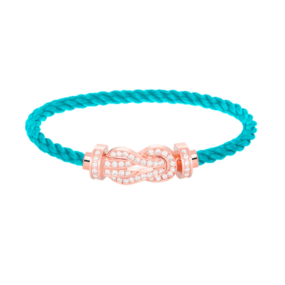 [LunaMar]LARGE 8-FIGURE BUCKLE FULL DIAMOND BRACELET - ROSE GOLD