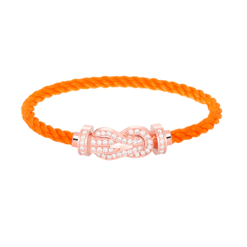 [LunaMar]LARGE 8-FIGURE BUCKLE FULL DIAMOND BRACELET - ROSE GOLD