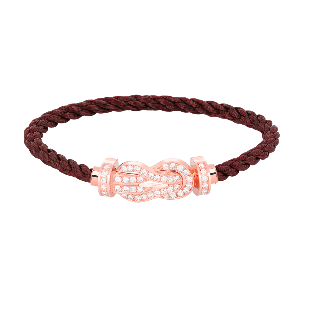 [LunaMar]LARGE 8-FIGURE BUCKLE FULL DIAMOND BRACELET - ROSE GOLD
