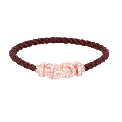 [LunaMar]LARGE 8-FIGURE BUCKLE FULL DIAMOND BRACELET - ROSE GOLD