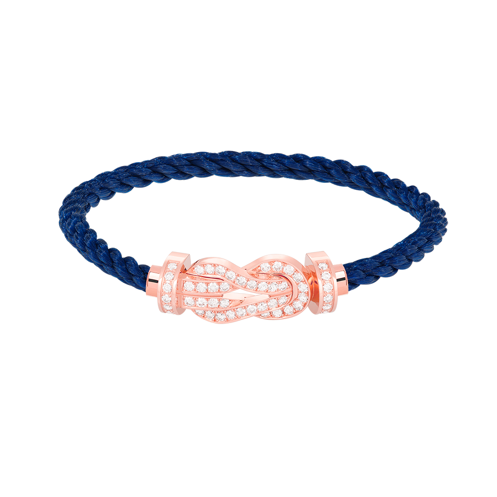 [LunaMar]LARGE 8-FIGURE BUCKLE FULL DIAMOND BRACELET - ROSE GOLD