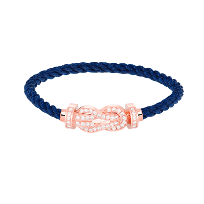 [LunaMar]LARGE 8-FIGURE BUCKLE FULL DIAMOND BRACELET - ROSE GOLD