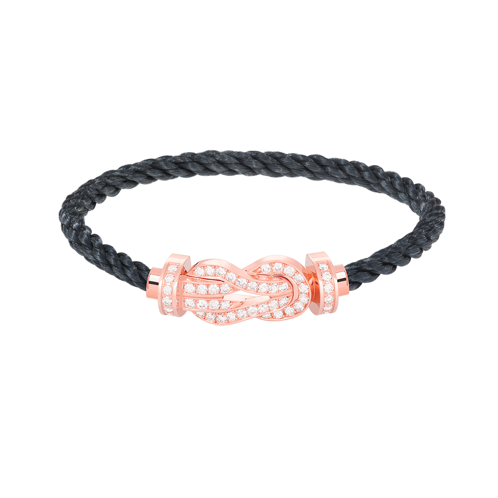 [LunaMar]LARGE 8-FIGURE BUCKLE FULL DIAMOND BRACELET - ROSE GOLD