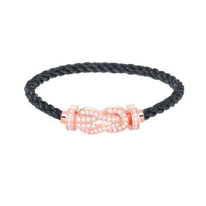 [LunaMar]LARGE 8-FIGURE BUCKLE FULL DIAMOND BRACELET - ROSE GOLD