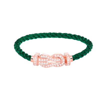 [LunaMar]LARGE 8-FIGURE BUCKLE FULL DIAMOND BRACELET - ROSE GOLD