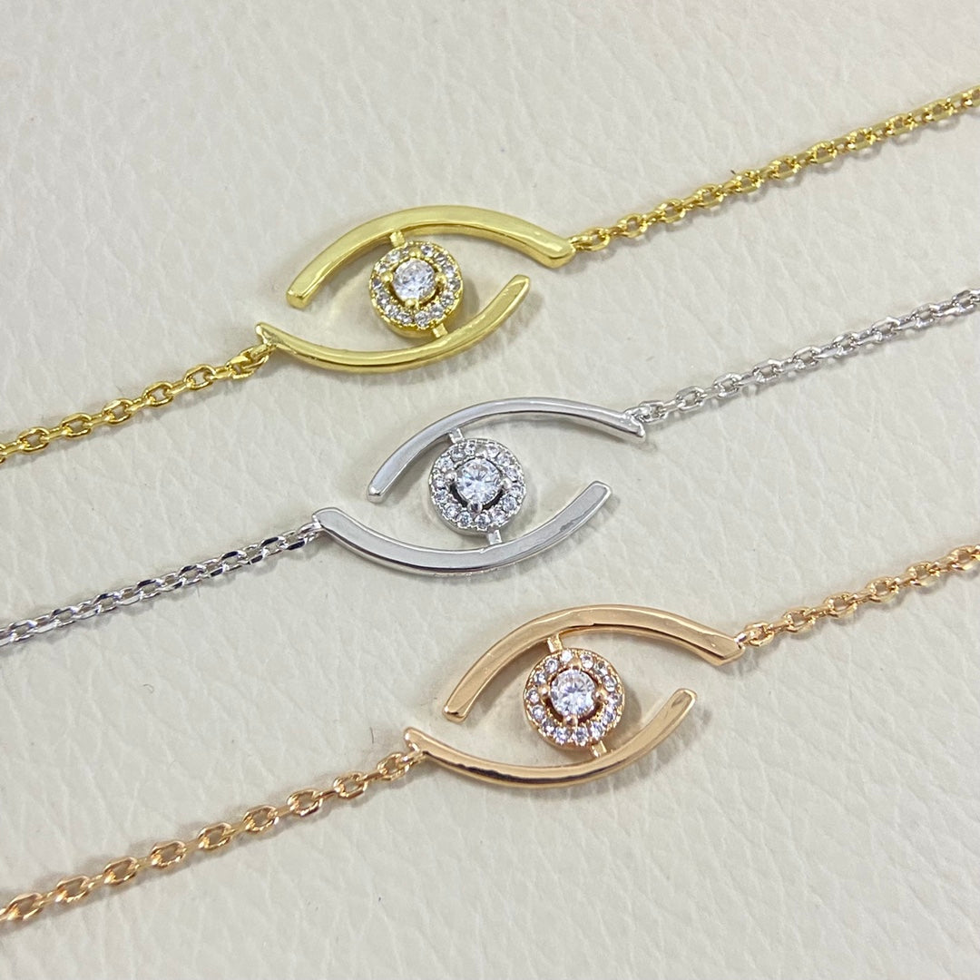 [LunaMar]LUCKY EYE PAVÉ-SET DIAMOND BRACELET