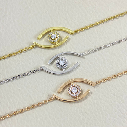 [LunaMar]LUCKY EYE PAVÉ-SET DIAMOND BRACELET