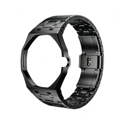 [LunaMar]OAK POP BLACK STEEL CASE & SILICONE STRAP