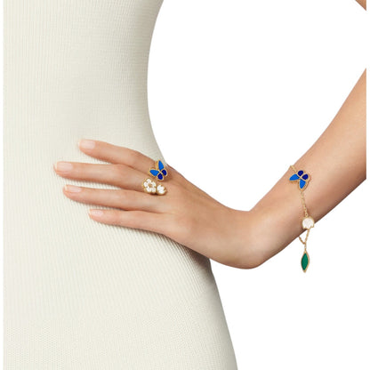 [LunaMar]SPRING ENCHANTMENT BUTTERFLY & FLORAL CHARM BRACELET