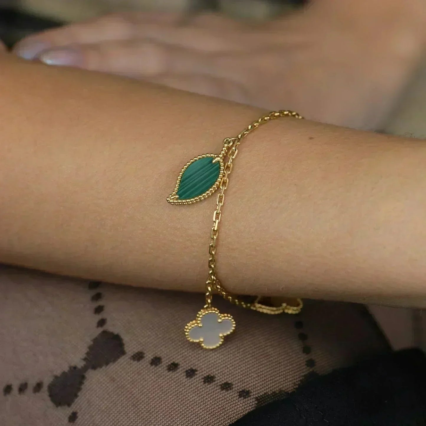 [LunaMar]LUCKY NATURE MULTI-CHARM BRACELET