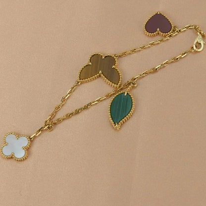 [LunaMar]LUCKY NATURE MULTI-CHARM BRACELET