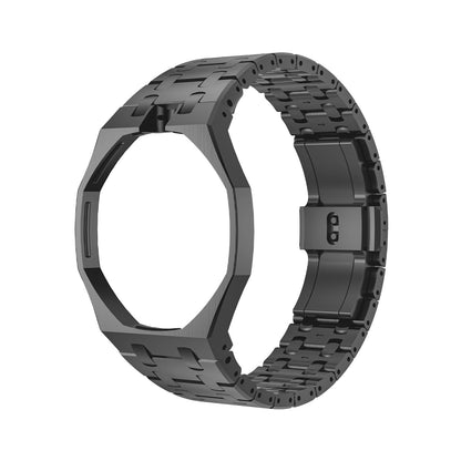 [LunaMar]OAK POP BLACK STEEL CASE & SILICONE STRAP