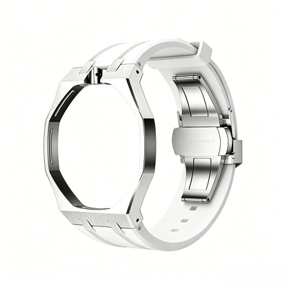 [LunaMar]OAK POP WHITE STEEL SILICONE STRAP