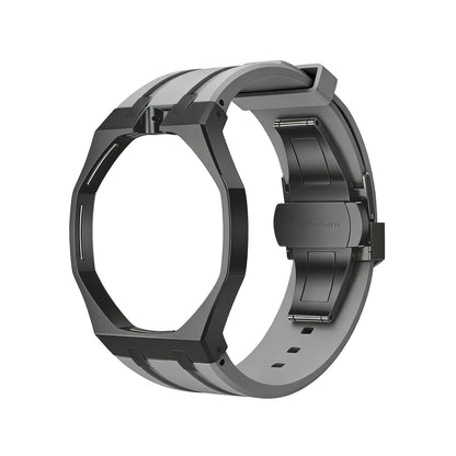 [LunaMar]OAK POP BLACK STEEL CASE & SILICONE STRAP