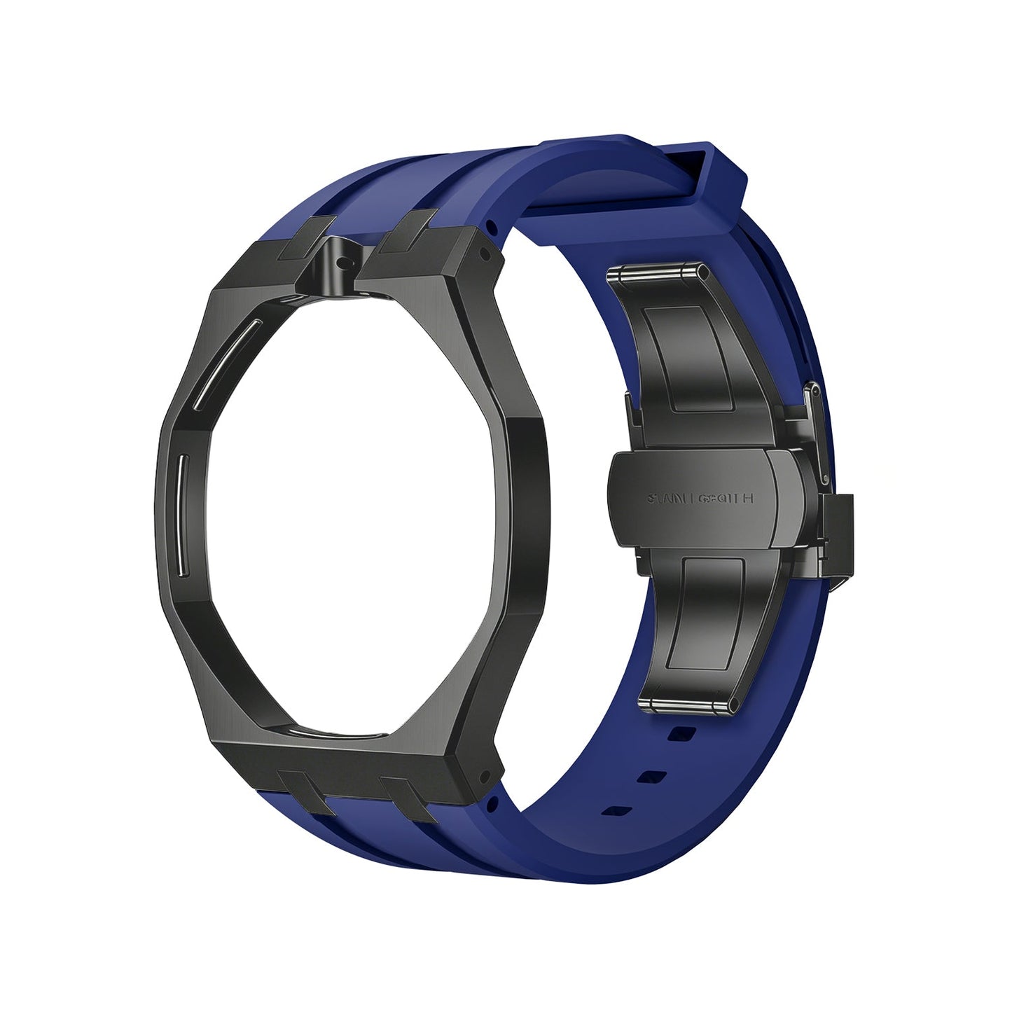 [LunaMar]OAK POP BLACK STEEL CASE & SILICONE STRAP