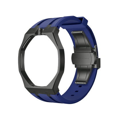 [LunaMar]OAK POP BLACK STEEL CASE & SILICONE STRAP