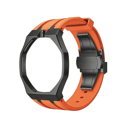 [LunaMar]OAK POP BLACK STEEL CASE & SILICONE STRAP