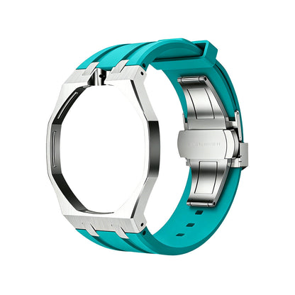 [LunaMar]OAK POP SKY BLUE STEEL SILICONE STRAP