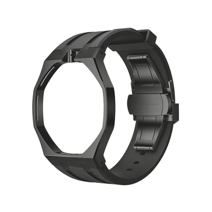 [LunaMar]OAK POP BLACK STEEL CASE & SILICONE STRAP