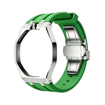 [LunaMar]OAK POP GREEN STEEL SILICONE STRAP